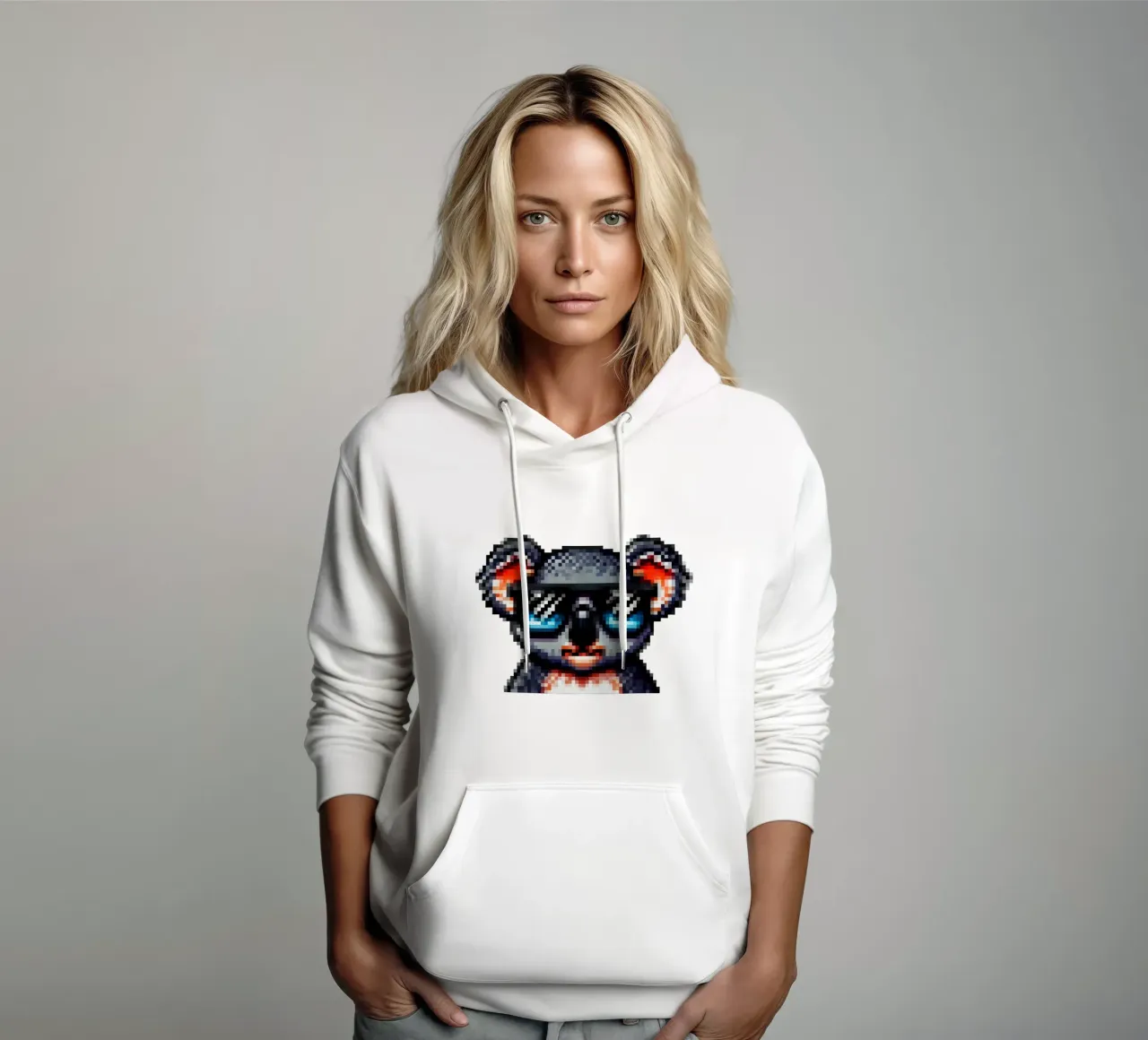 koala fresco - Pixelart felpa con cappuccio da pixelart