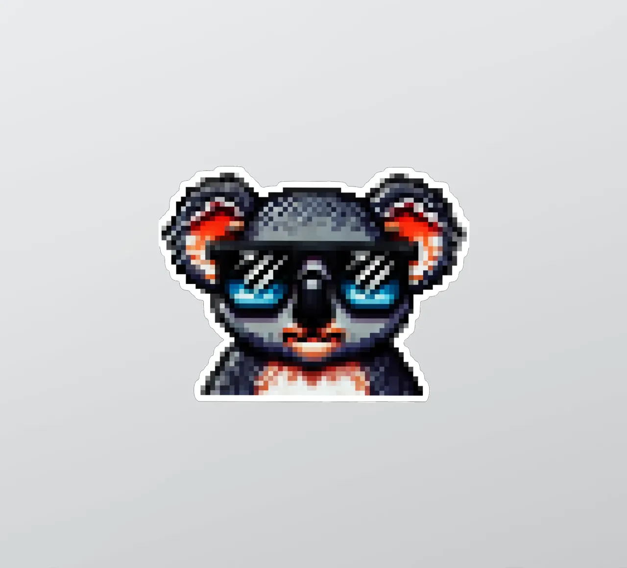 cooler Koala - Pixelart Sticker von pixelart