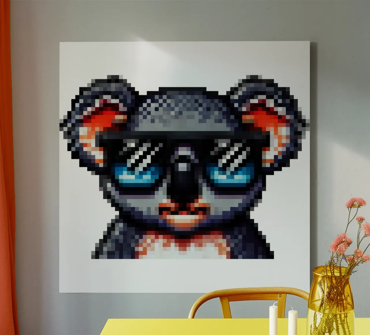 koala fresco - Pixelart tela con Cornice a cassetta da pixelart