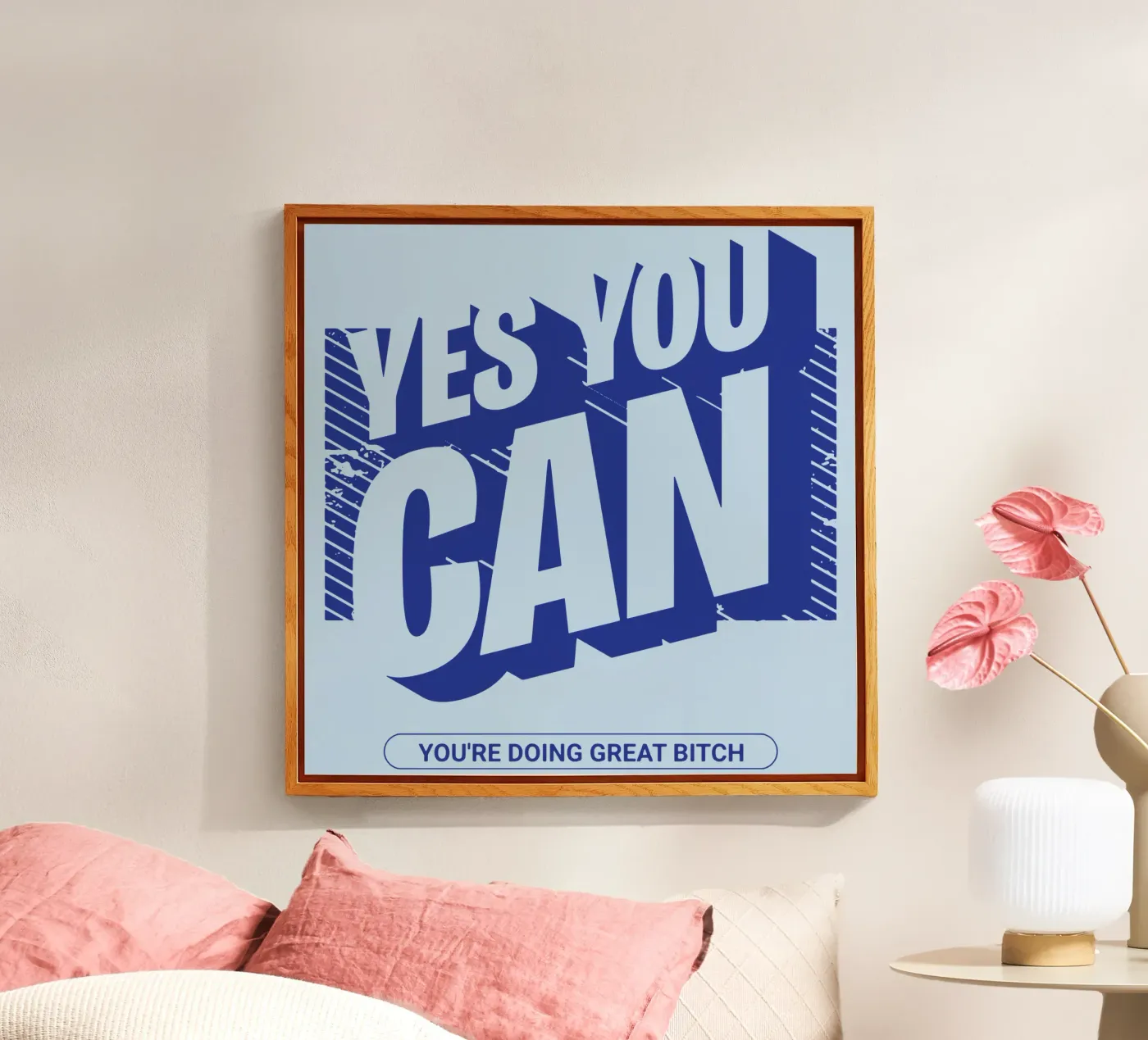 Yes You Can acrylic glass by Gunawan Rb