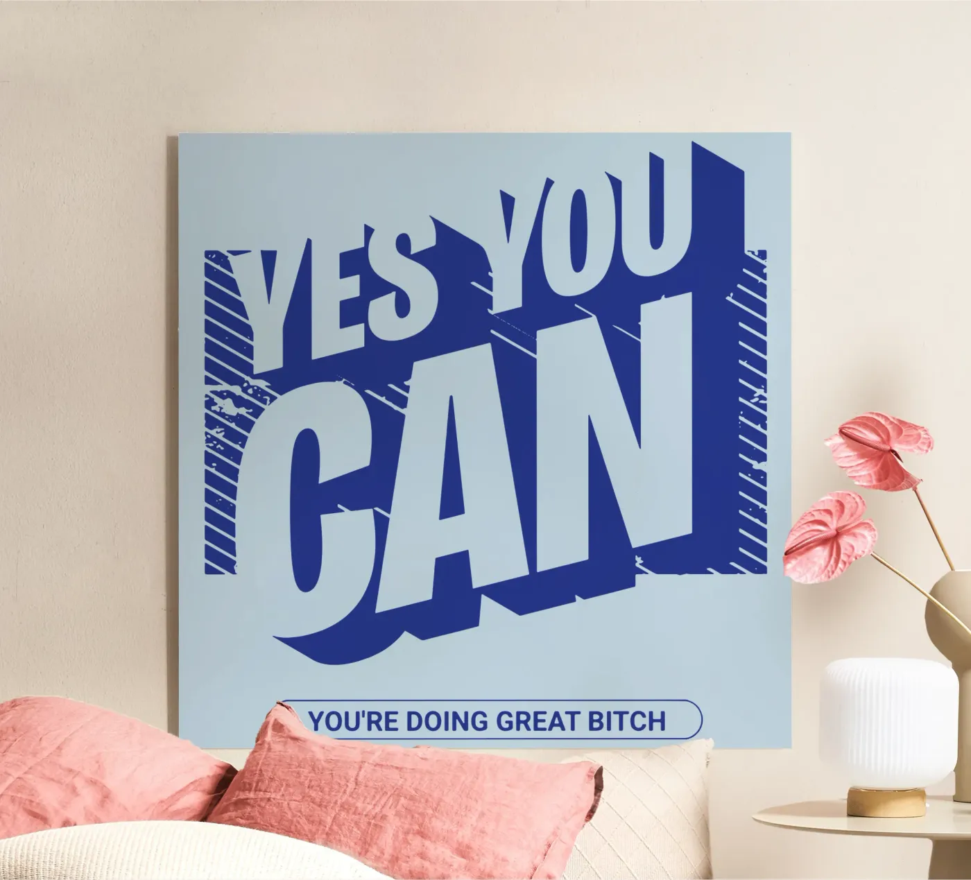 Yes You Can acrylic glass by Gunawan Rb