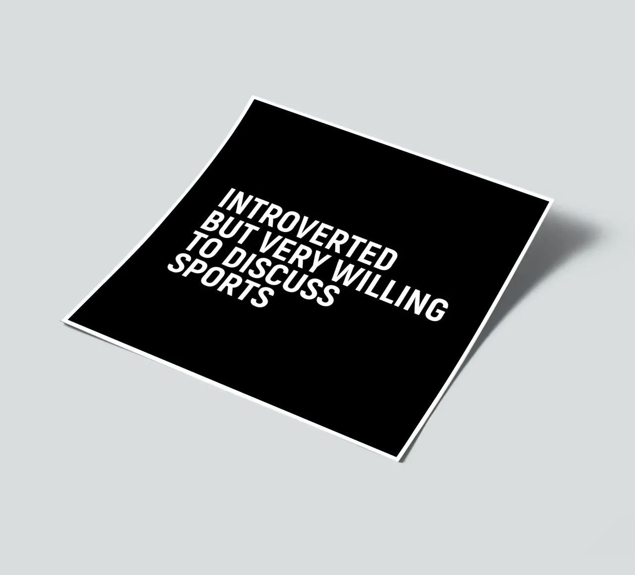 Introverted but very willing to discuss sports Stickerbogen von happieeagle