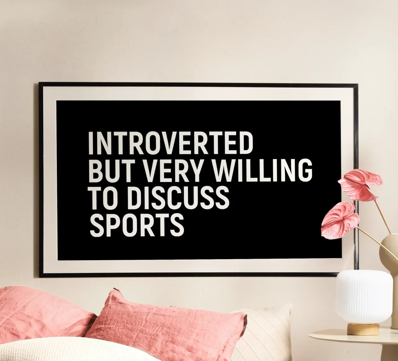 Introverted but very willing to discuss sports poster da happieeagle