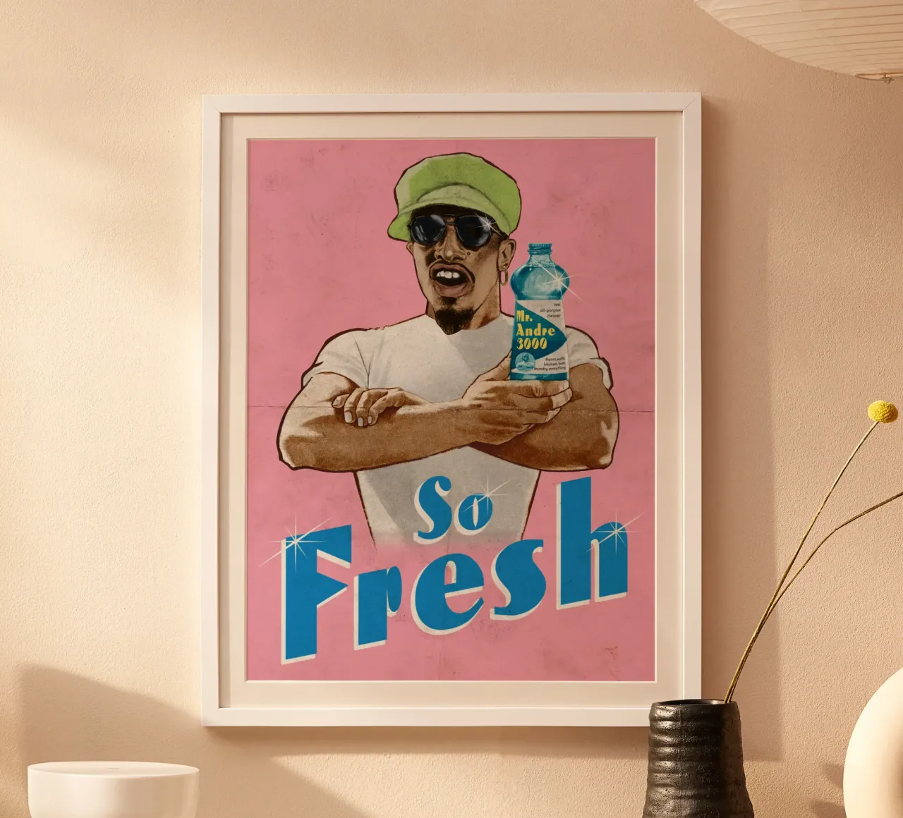 Mr Fresh poster with aluminum frame by Ads Libitum