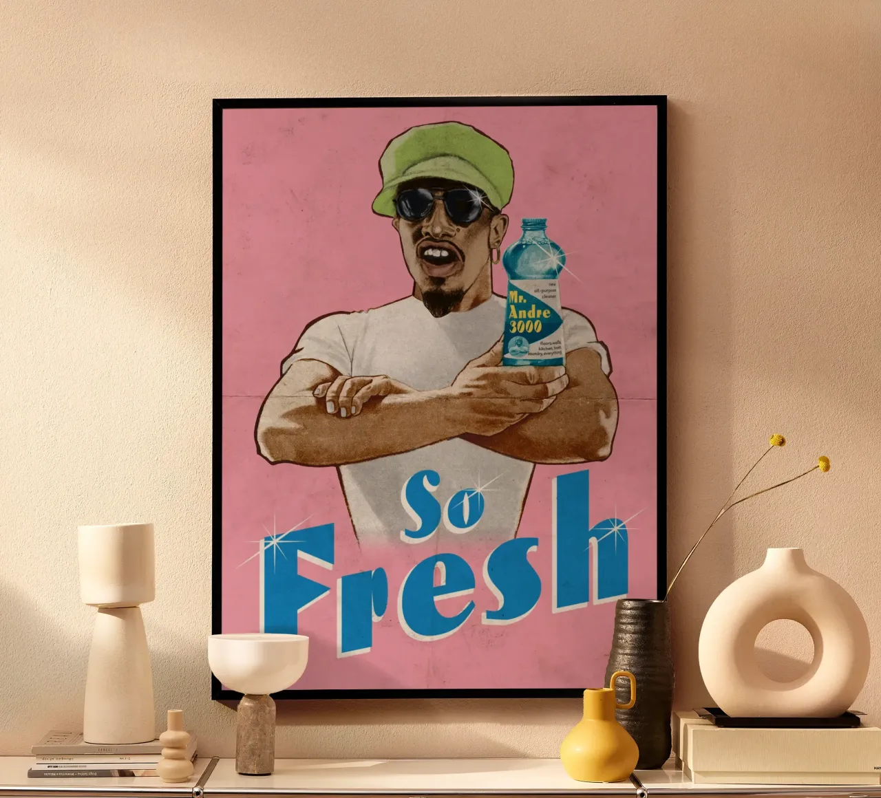 Mr Fresh poster with aluminum frame by Ads Libitum