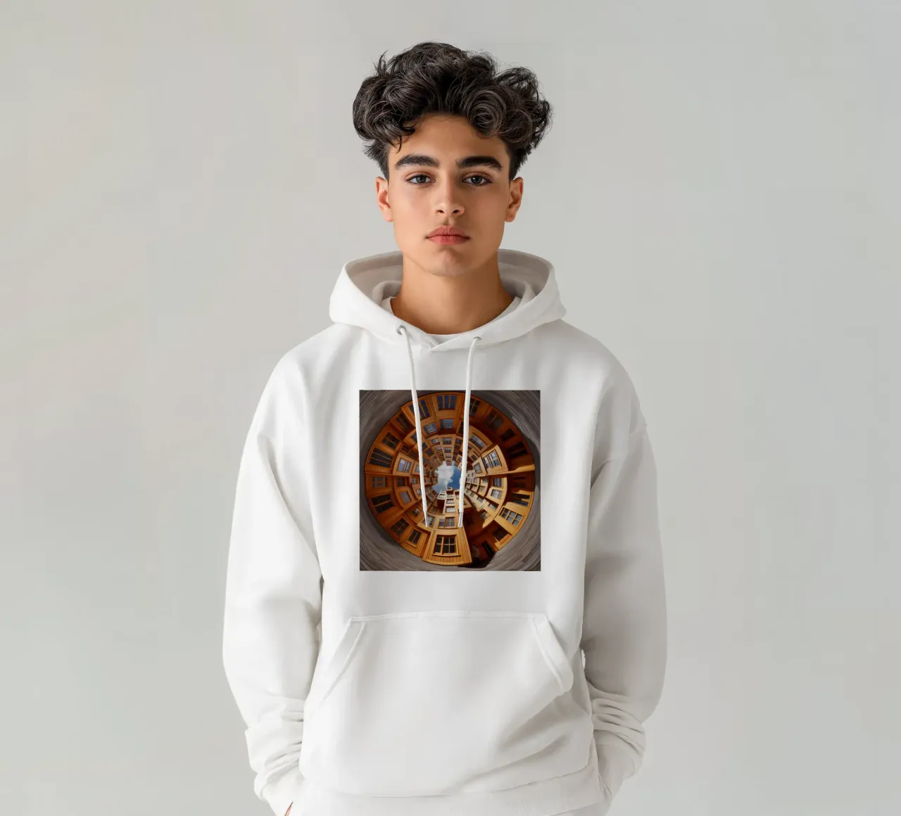 Sphere 060 - Unique Wooden Architecture felpa con cappuccio da Spheres