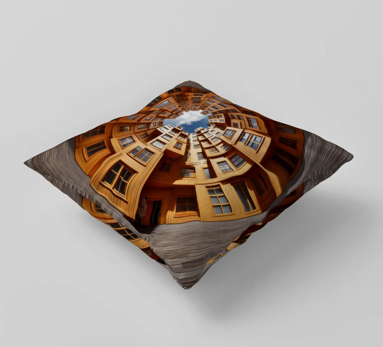 Sphere 060 - Unique Wooden Architecture Kissen von Spheres