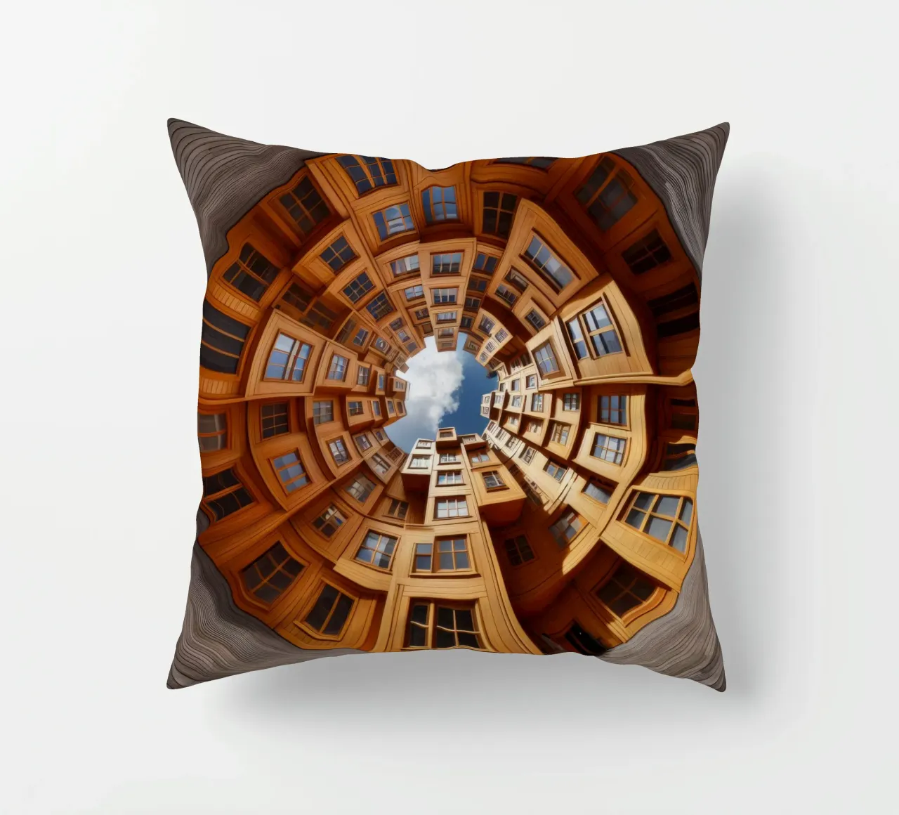 Sphere 060 - Unique Wooden Architecture Kissen von Spheres