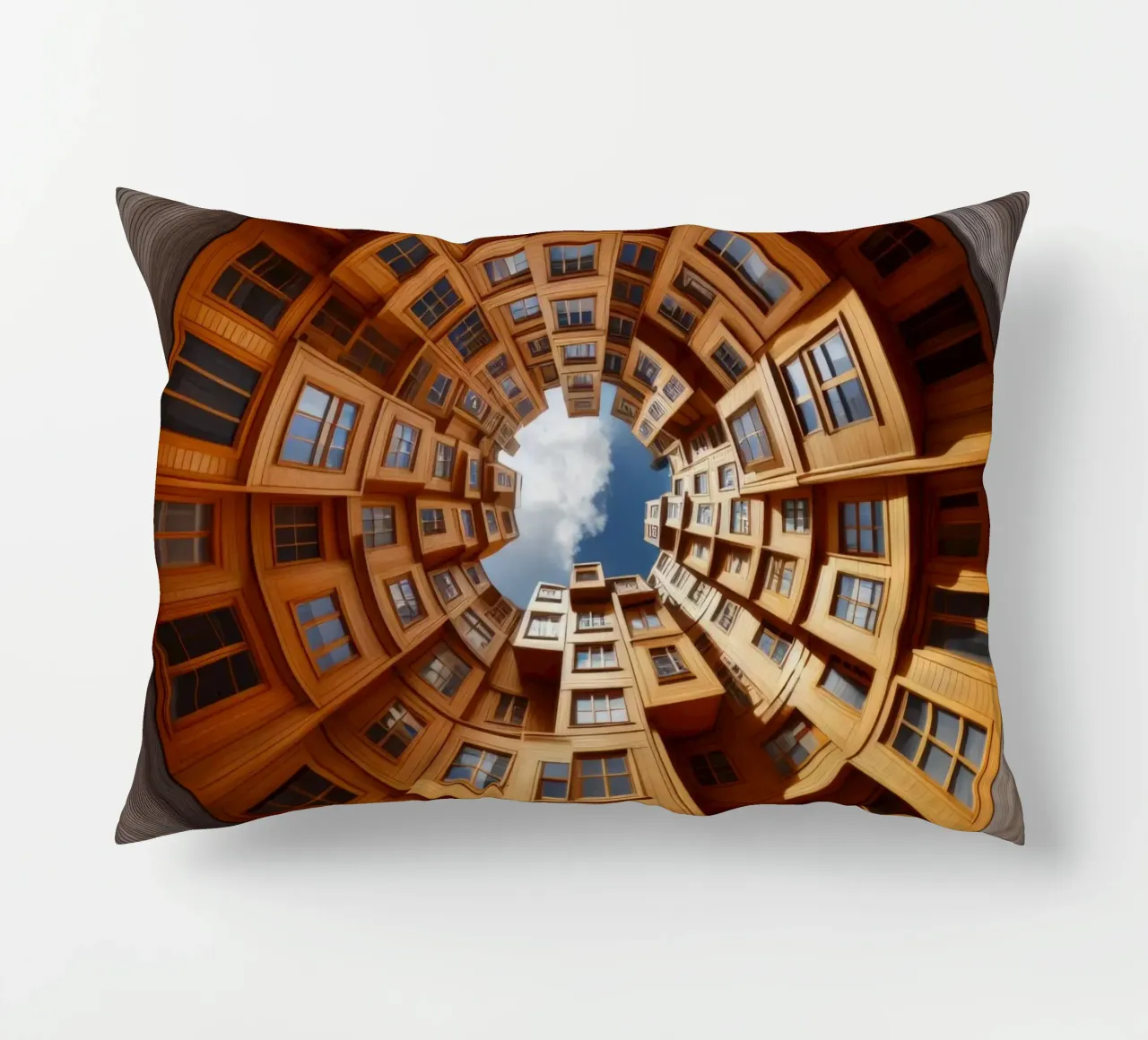 Sphere 060 - Unique Wooden Architecture Kissen von Spheres