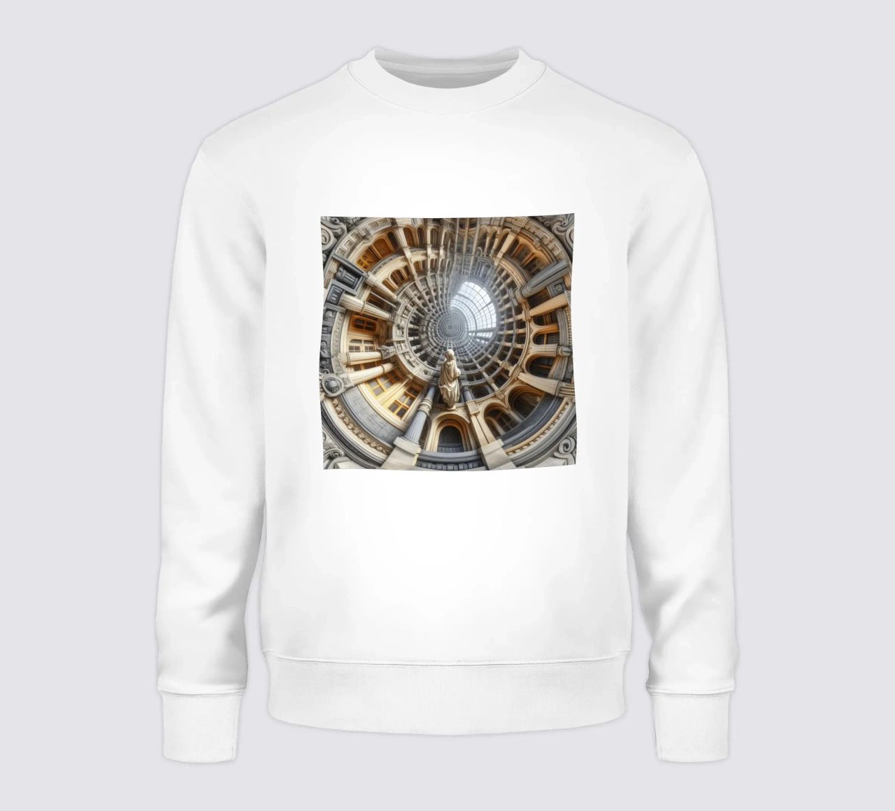 Sphere 061 - Surreal Circular Architecture With Statue sweatshirt by Spheres
