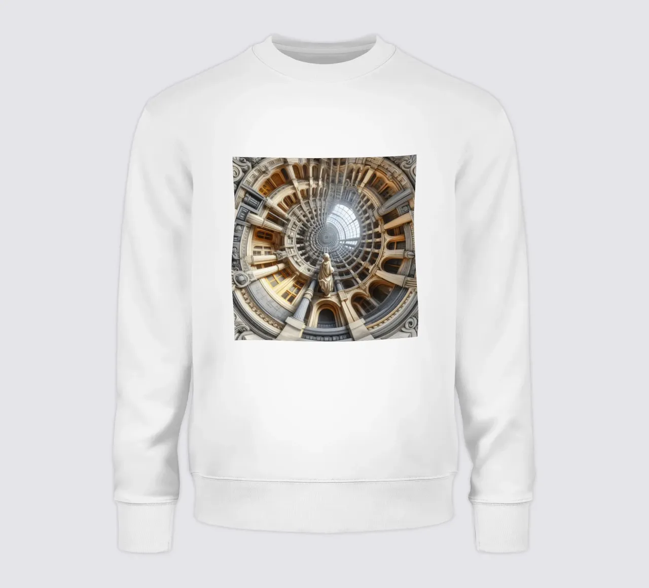 Sphere 061 - Surreal Circular Architecture With Statue Sweatshirt von Spheres