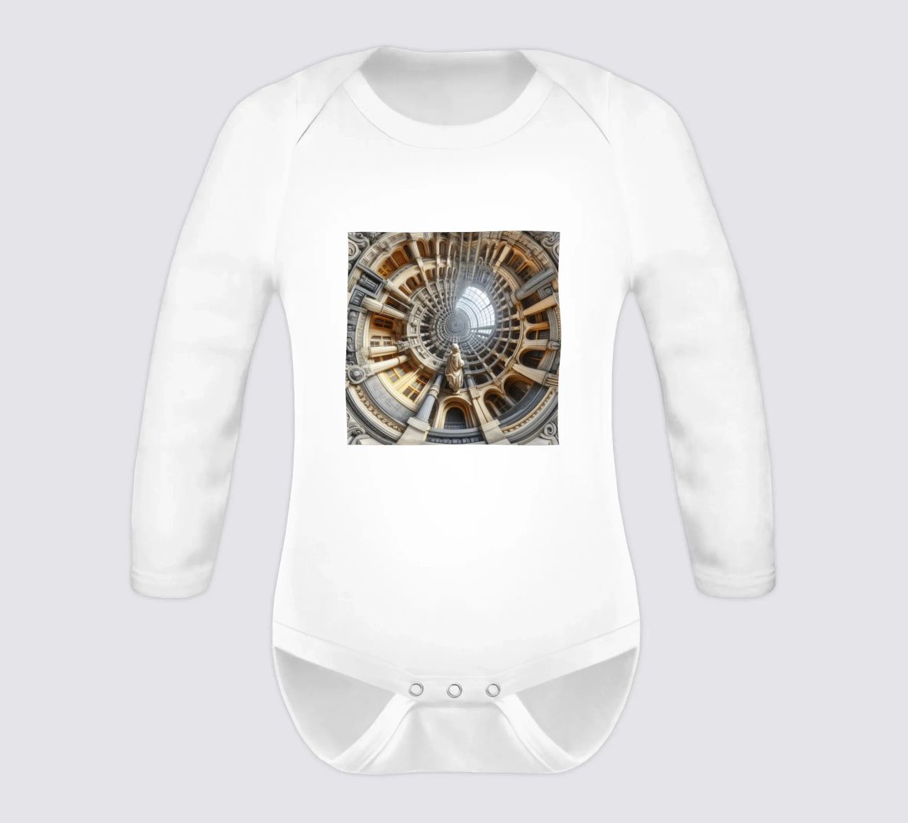 Sphere 061 - Surreal Circular Architecture With Statue body neonato maniche lunghe da Spheres