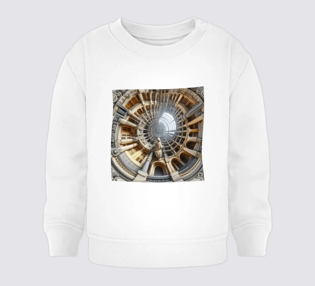 Sphere 061 - Surreal Circular Architecture With Statue sweat pour bébé de Spheres