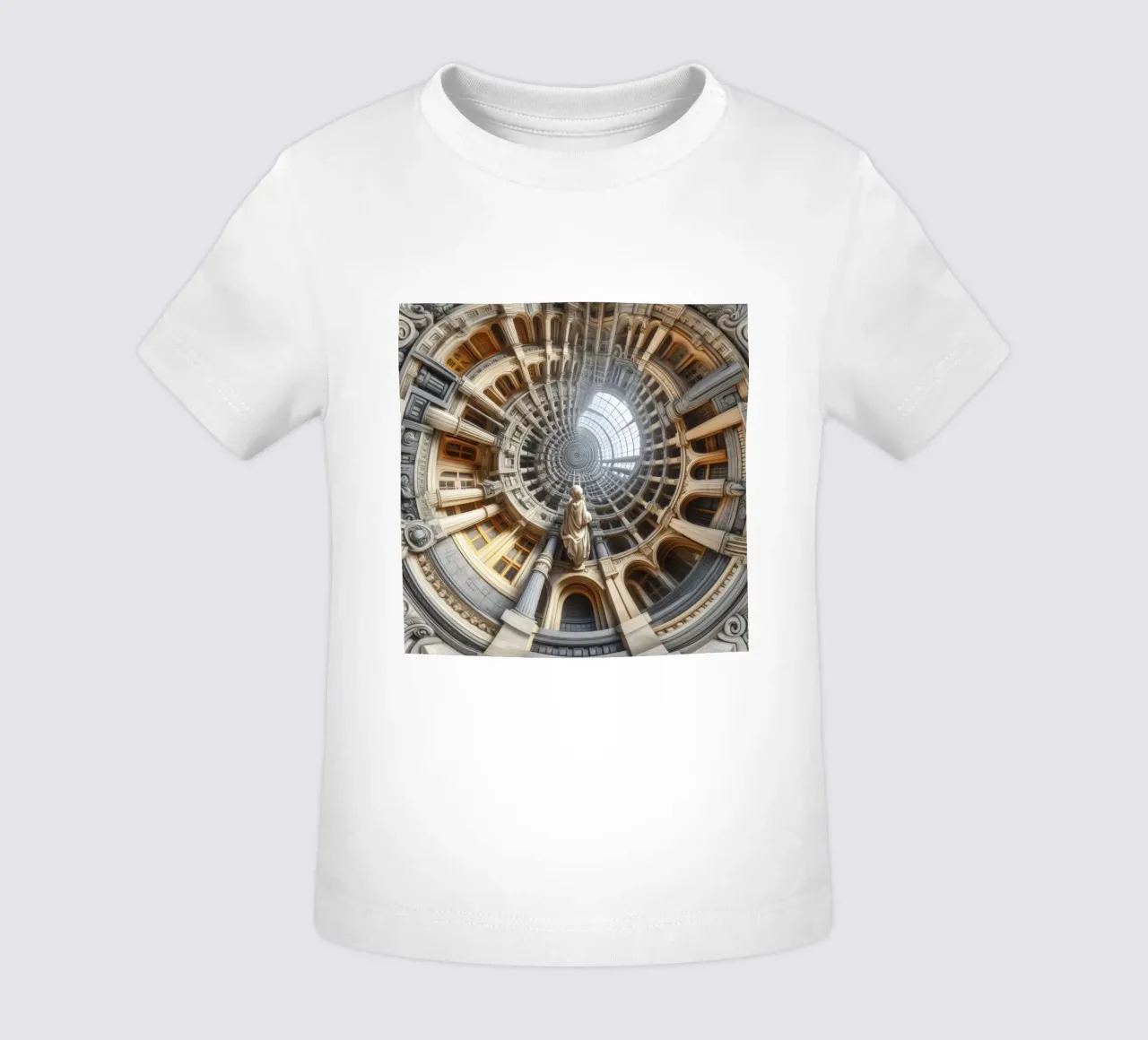 Sphere 061 - Surreal Circular Architecture With Statue t-shirt pour bébé de Spheres