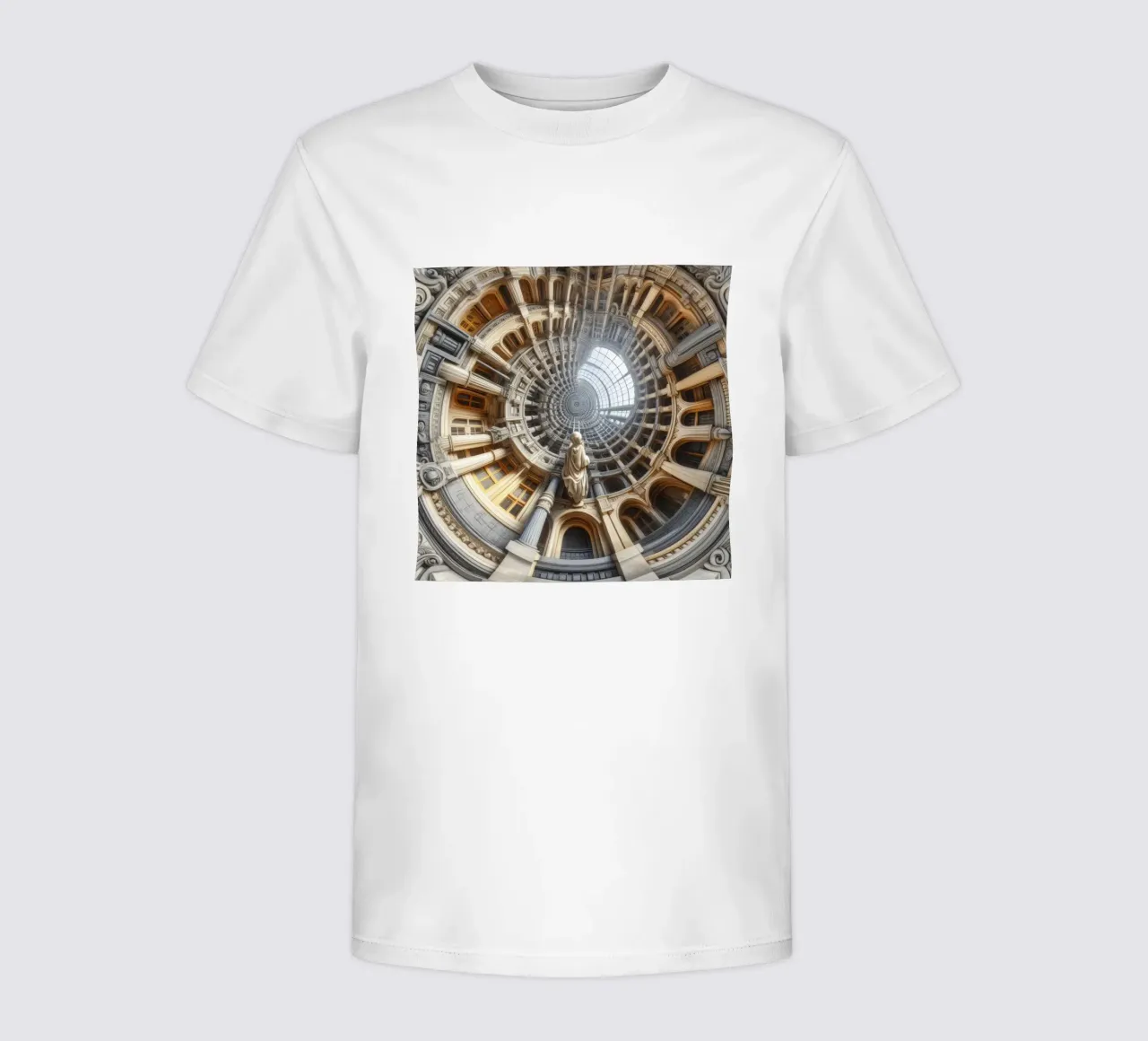 Sphere 061 - Surreal Circular Architecture With Statue t-shirt bambini da Spheres