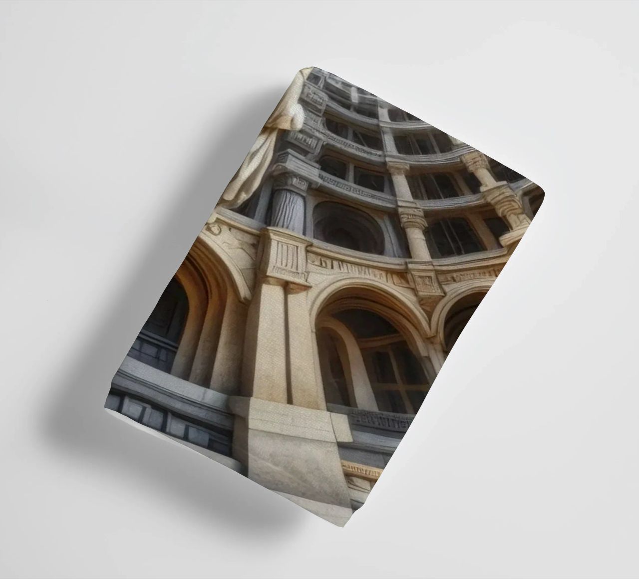 Sphere 061 - Surreal Circular Architecture With Statue towel by Spheres