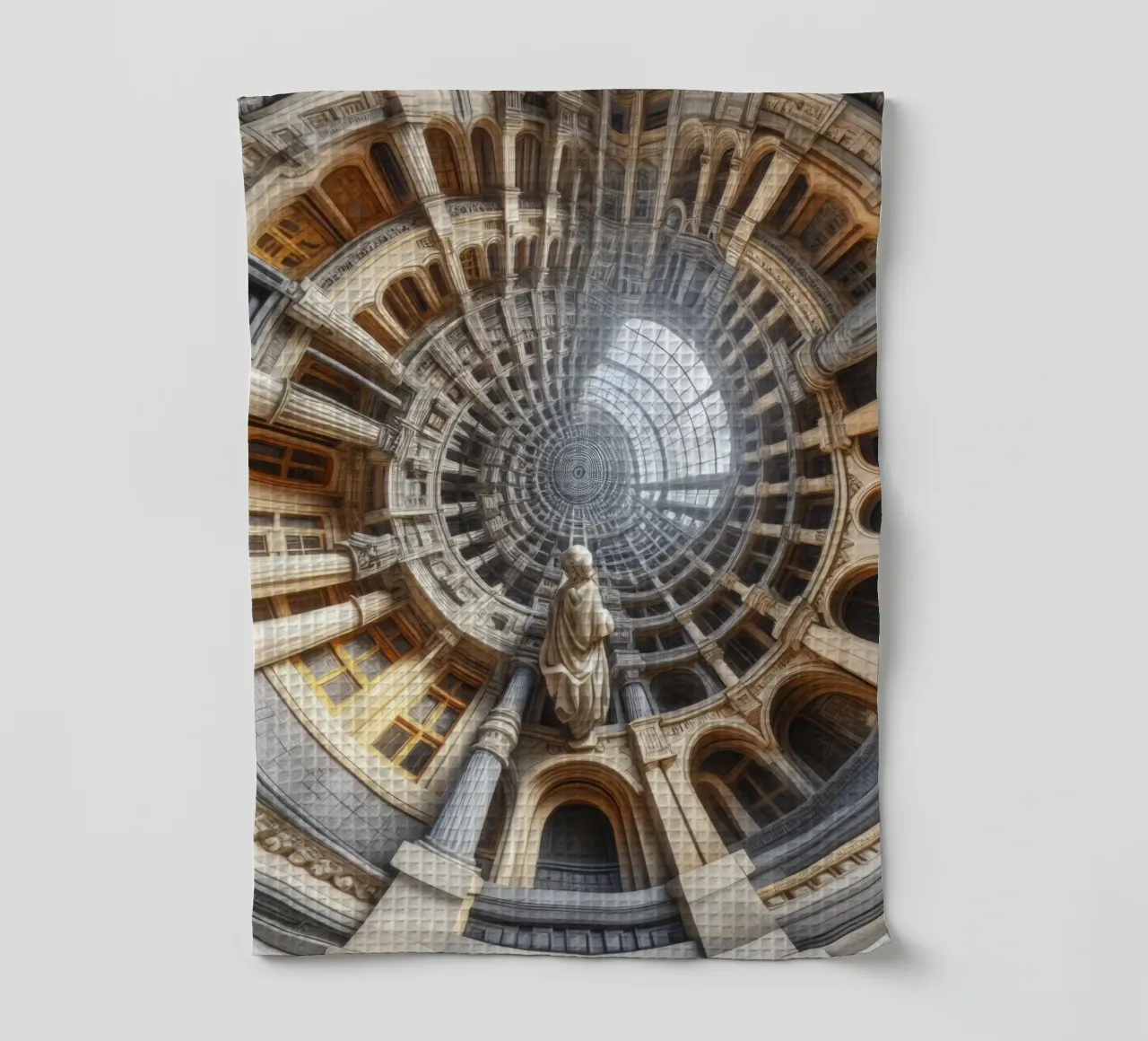 Sphere 061 - Surreal Circular Architecture With Statue canovaccio da cucina da Spheres
