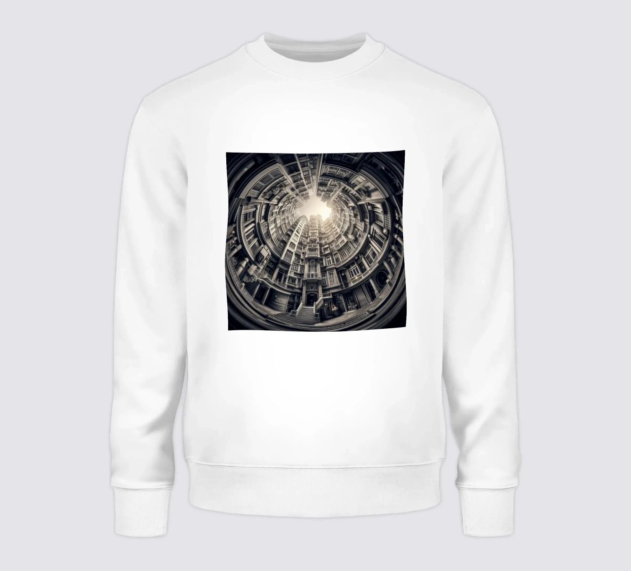 Sphere 062 - Surreal Monochrome Circular Architecture felpa da Spheres