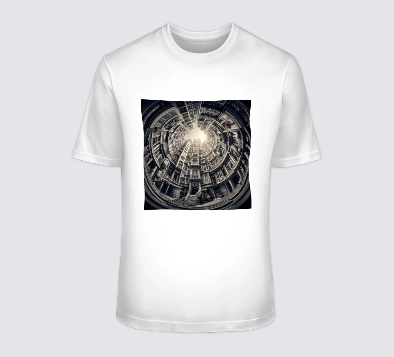 Sphere 062 - Surreal Monochrome Circular Architecture t-shirt da Spheres