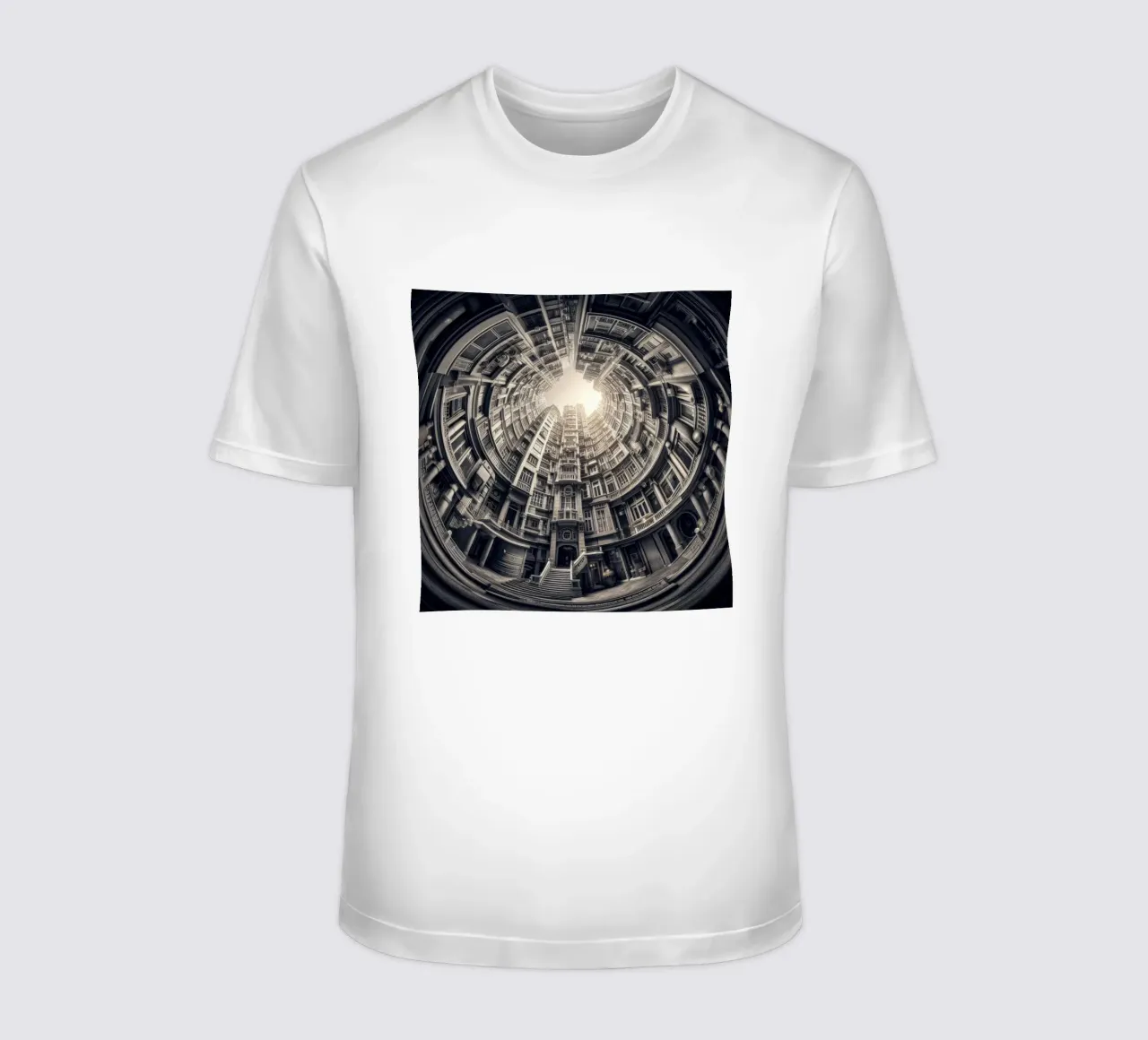 Sphere 062 - Surreal Monochrome Circular Architecture t-shirt da Spheres