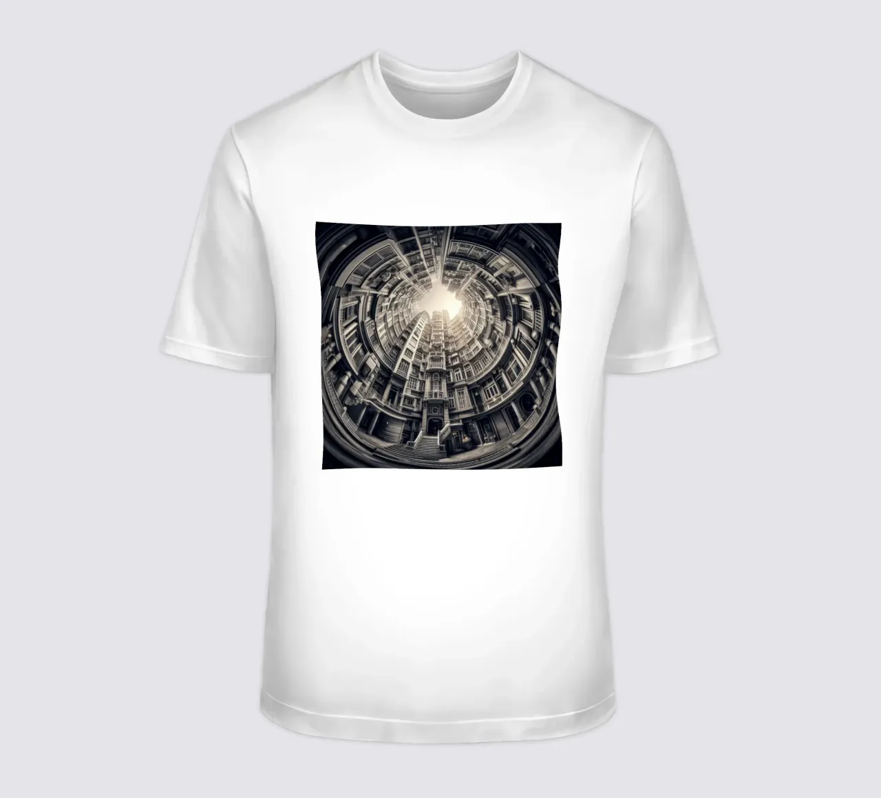 Sphere 062 - Surreal Monochrome Circular Architecture t-shirt da Spheres