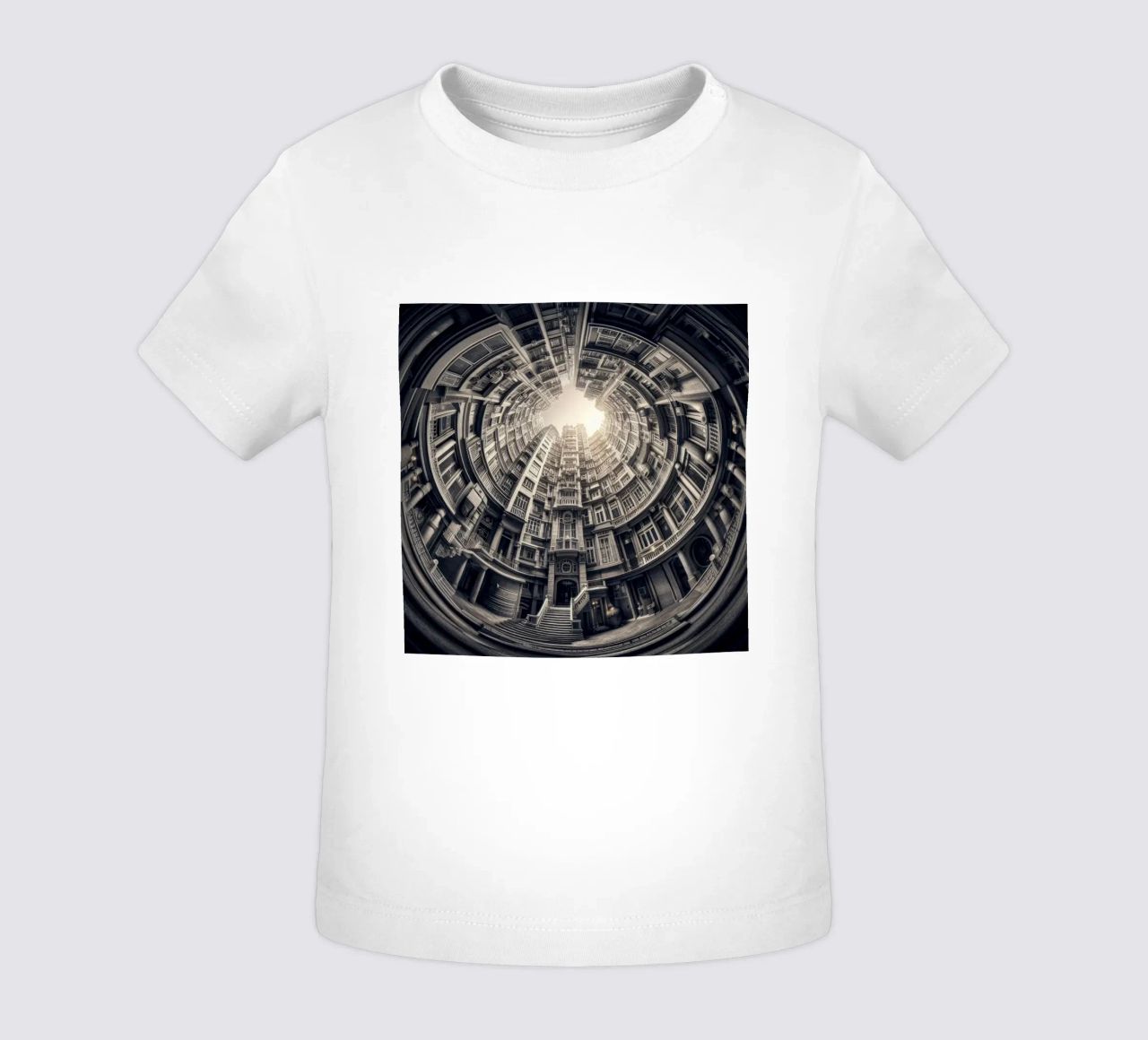 Sphere 062 - Surreal Monochrome Circular Architecture maglietta neonato da Spheres