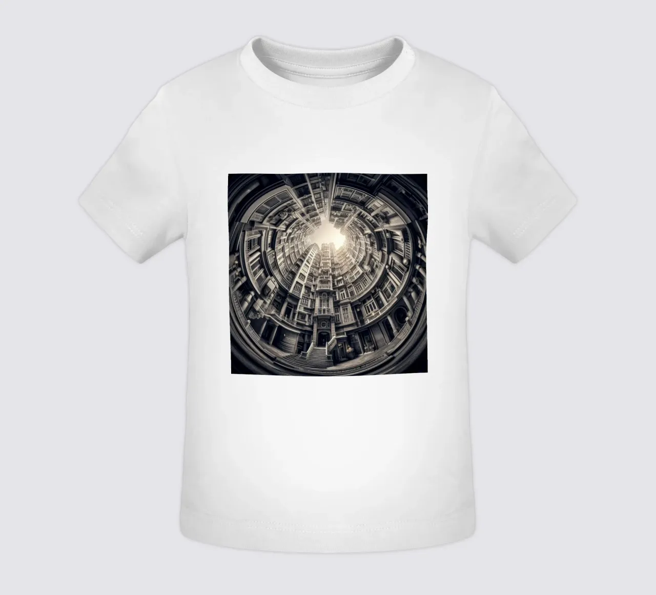Sphere 062 - Surreal Monochrome Circular Architecture maglietta neonato da Spheres