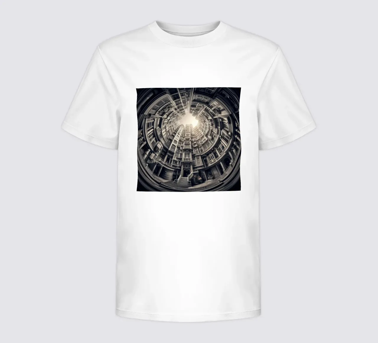 Sphere 062 - Surreal Monochrome Circular Architecture t-shirt bambini da Spheres