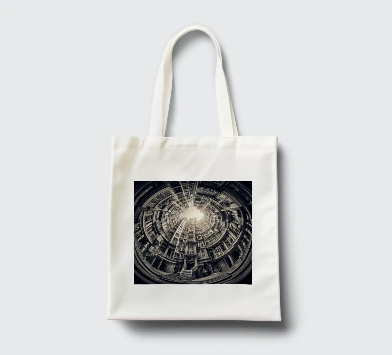 Sphere 062 - Surreal Monochrome Circular Architecture tote bag de Spheres