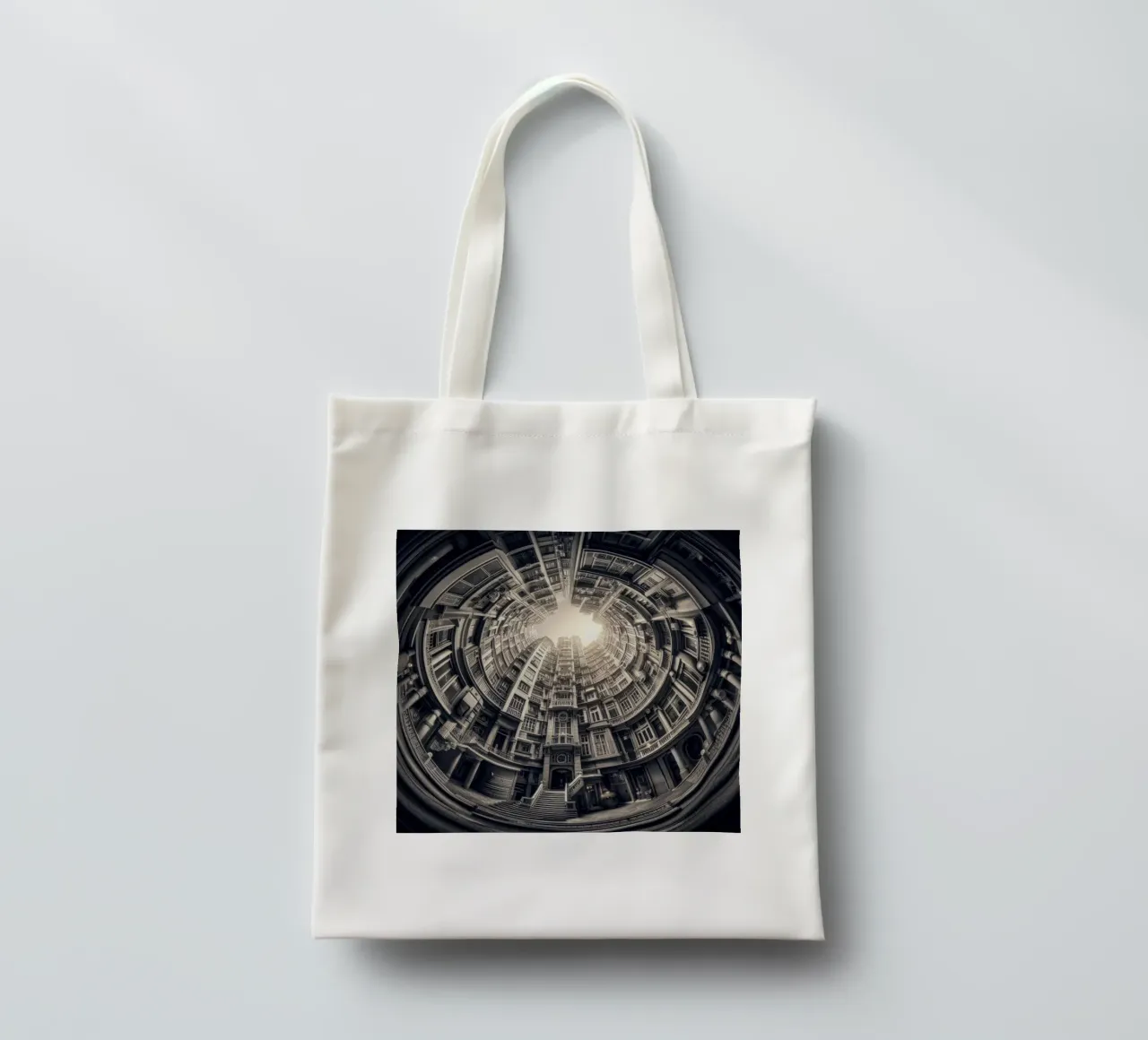 Sphere 062 - Surreal Monochrome Circular Architecture tote bag de Spheres