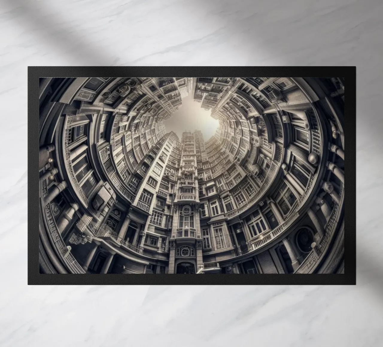 Sphere 062 - Surreal Monochrome Circular Architecture zerbino da Spheres