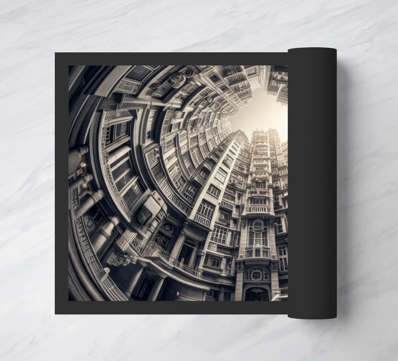 Sphere 062 - Surreal Monochrome Circular Architecture zerbino da Spheres
