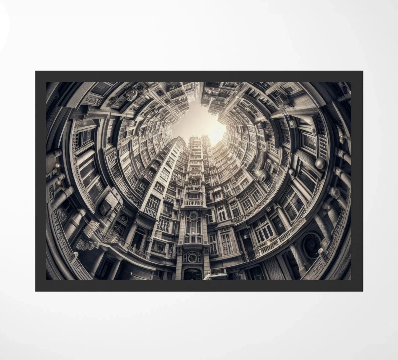 Sphere 062 - Surreal Monochrome Circular Architecture zerbino da Spheres