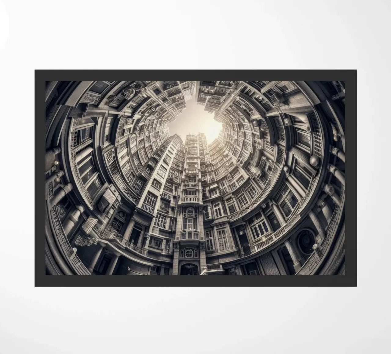 Sphere 062 - Surreal Monochrome Circular Architecture zerbino da Spheres