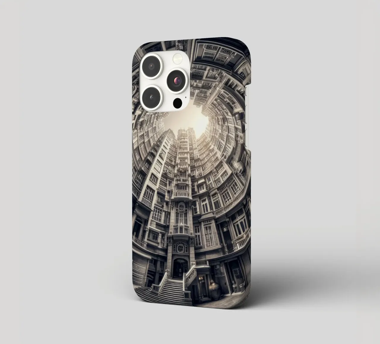 Sphere 062 - Surreal Monochrome Circular Architecture cover iphone da Spheres