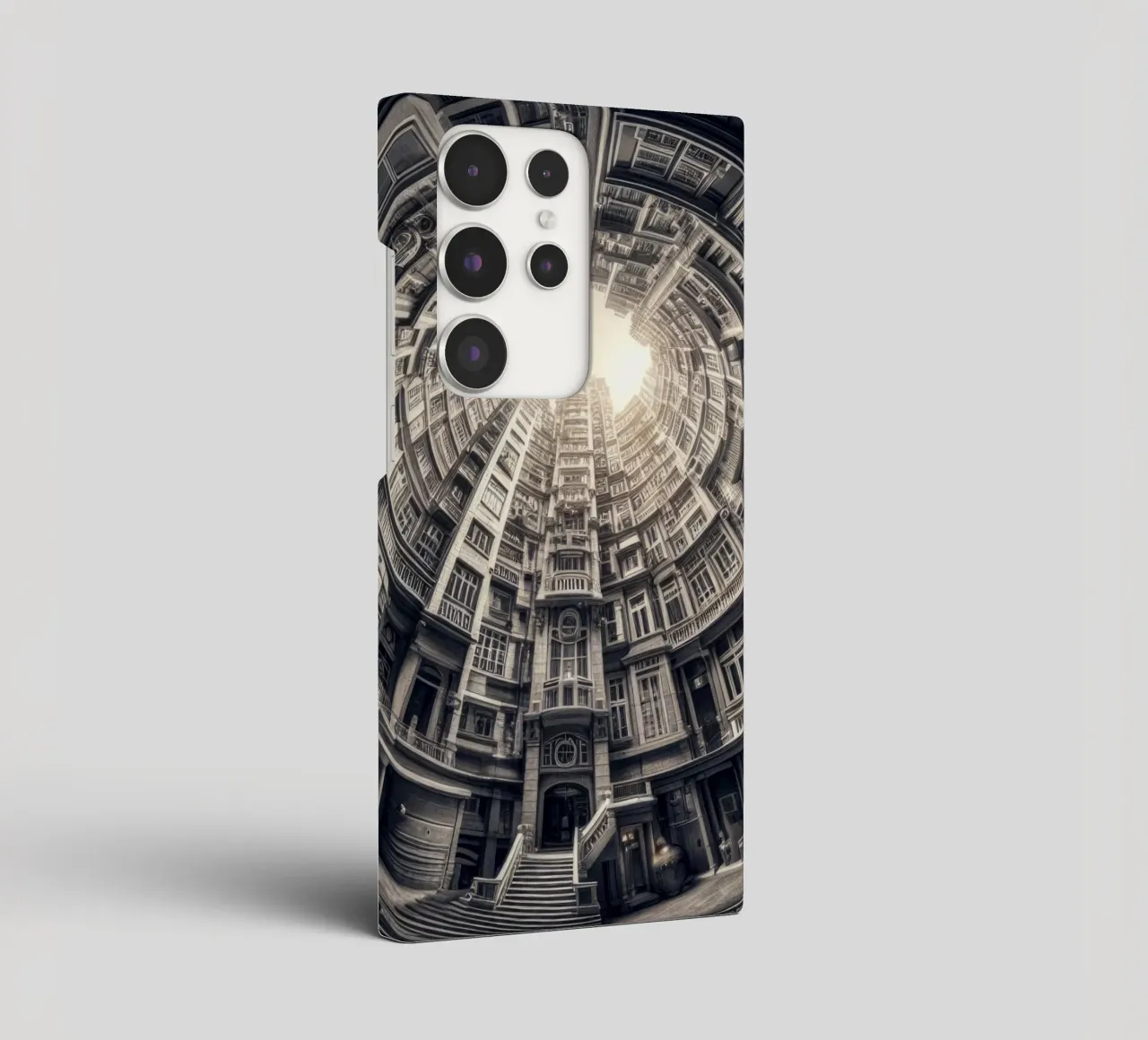 Sphere 062 - Surreal Monochrome Circular Architecture cover samsung da Spheres