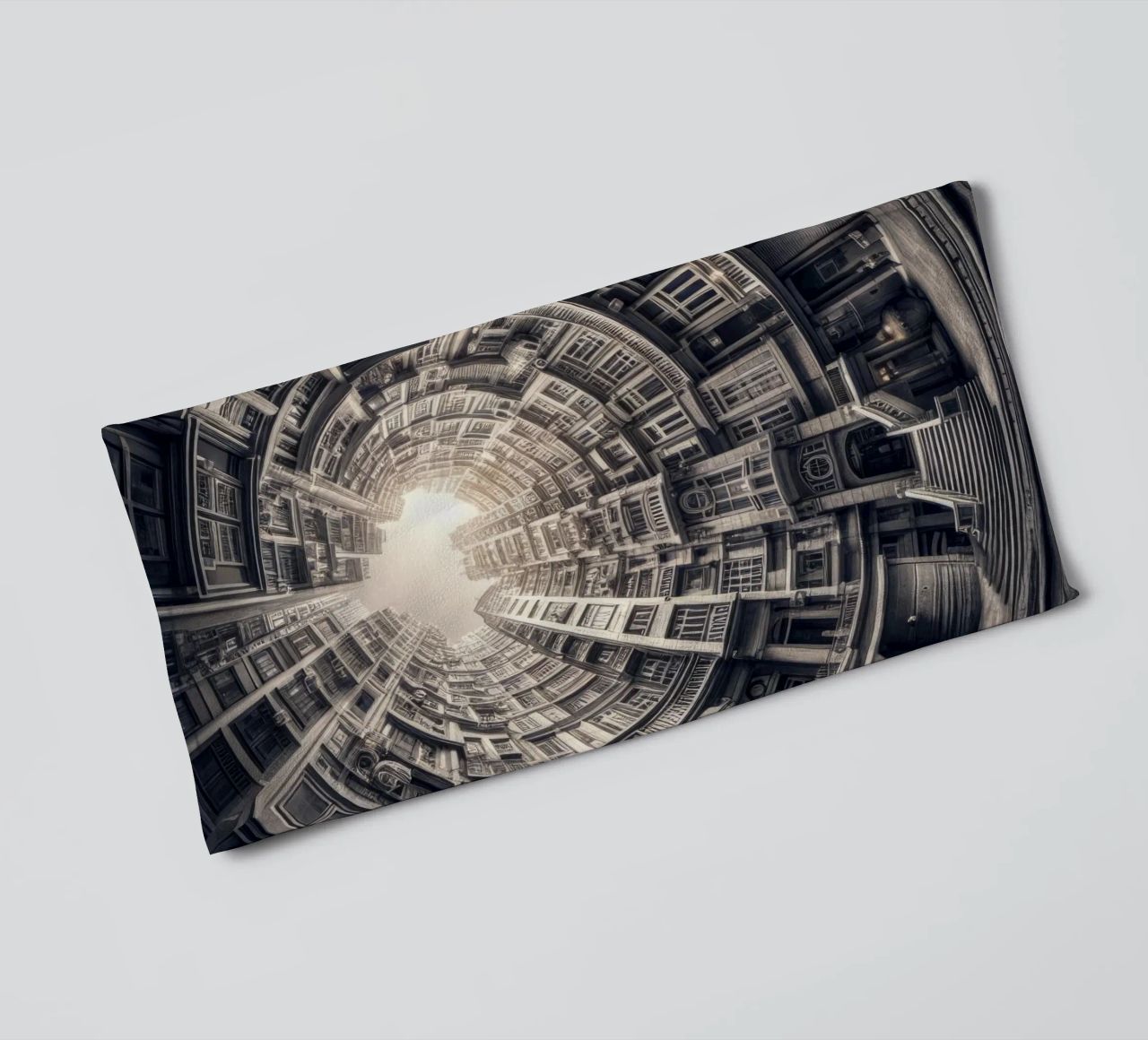 Sphere 062 - Surreal Monochrome Circular Architecture towel by Spheres