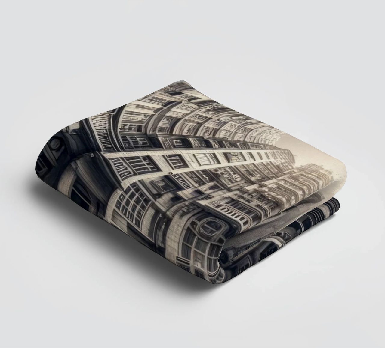 Sphere 062 - Surreal Monochrome Circular Architecture towel by Spheres