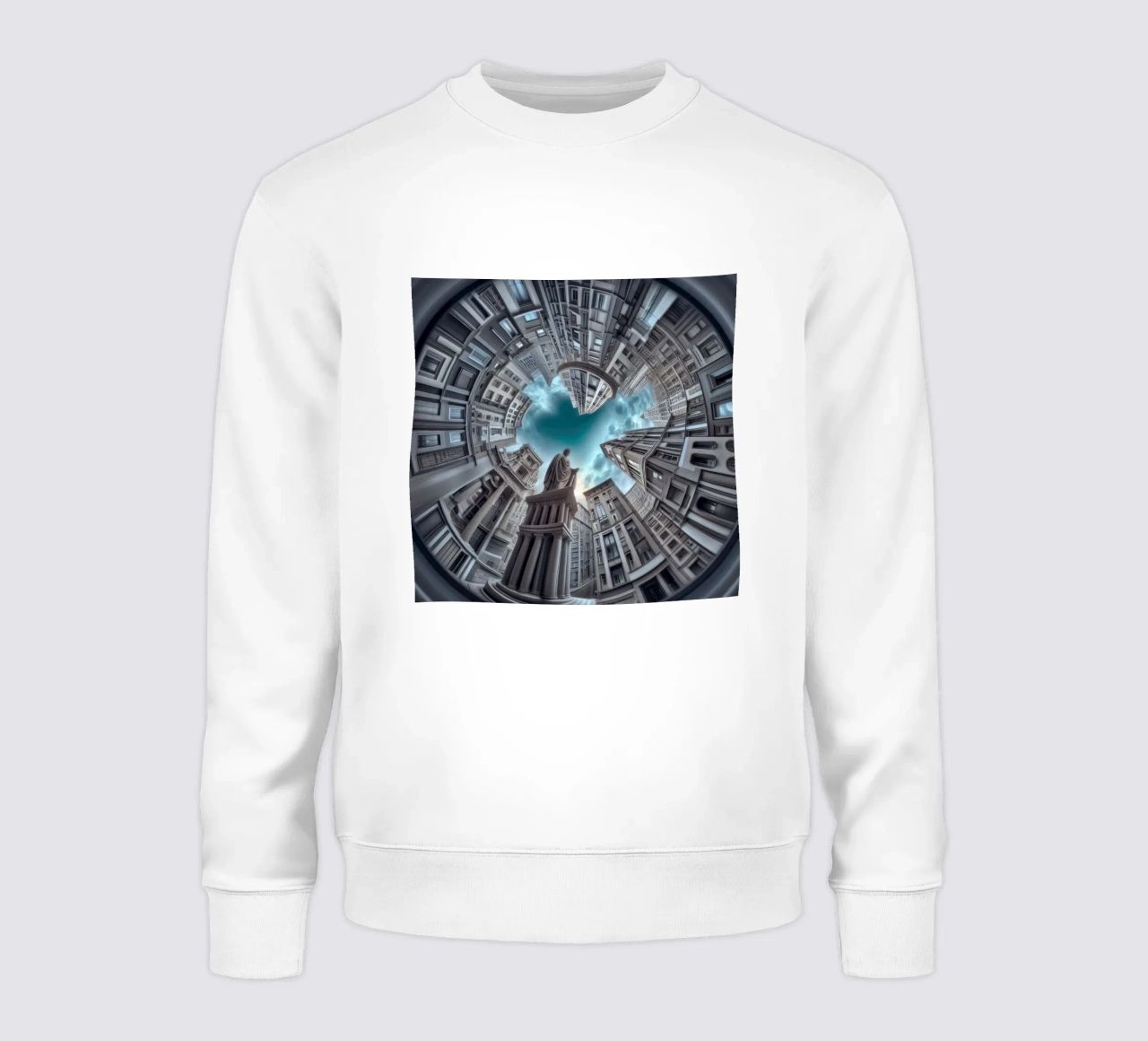 Sphere 063 - Surreal Circular Architecture With Statue sweatshirt by Spheres