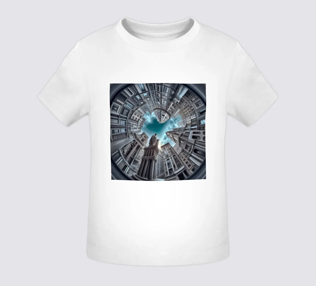 Sphere 063 - Surreal Circular Architecture With Statue Baby T-Shirt von Spheres