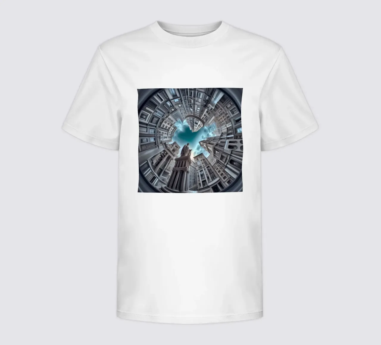 Sphere 063 - Surreal Circular Architecture With Statue t-shirt bambini da Spheres