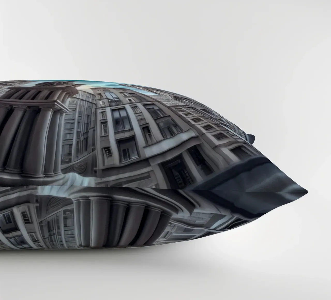 Sphere 063 - Surreal Circular Architecture With Statue Kissen von Spheres