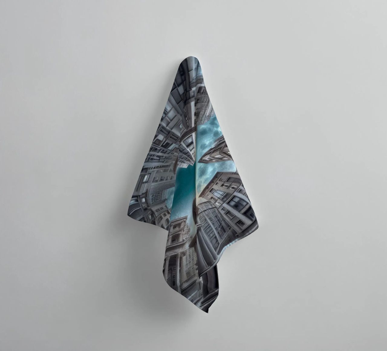 Sphere 063 - Surreal Circular Architecture With Statue towel by Spheres