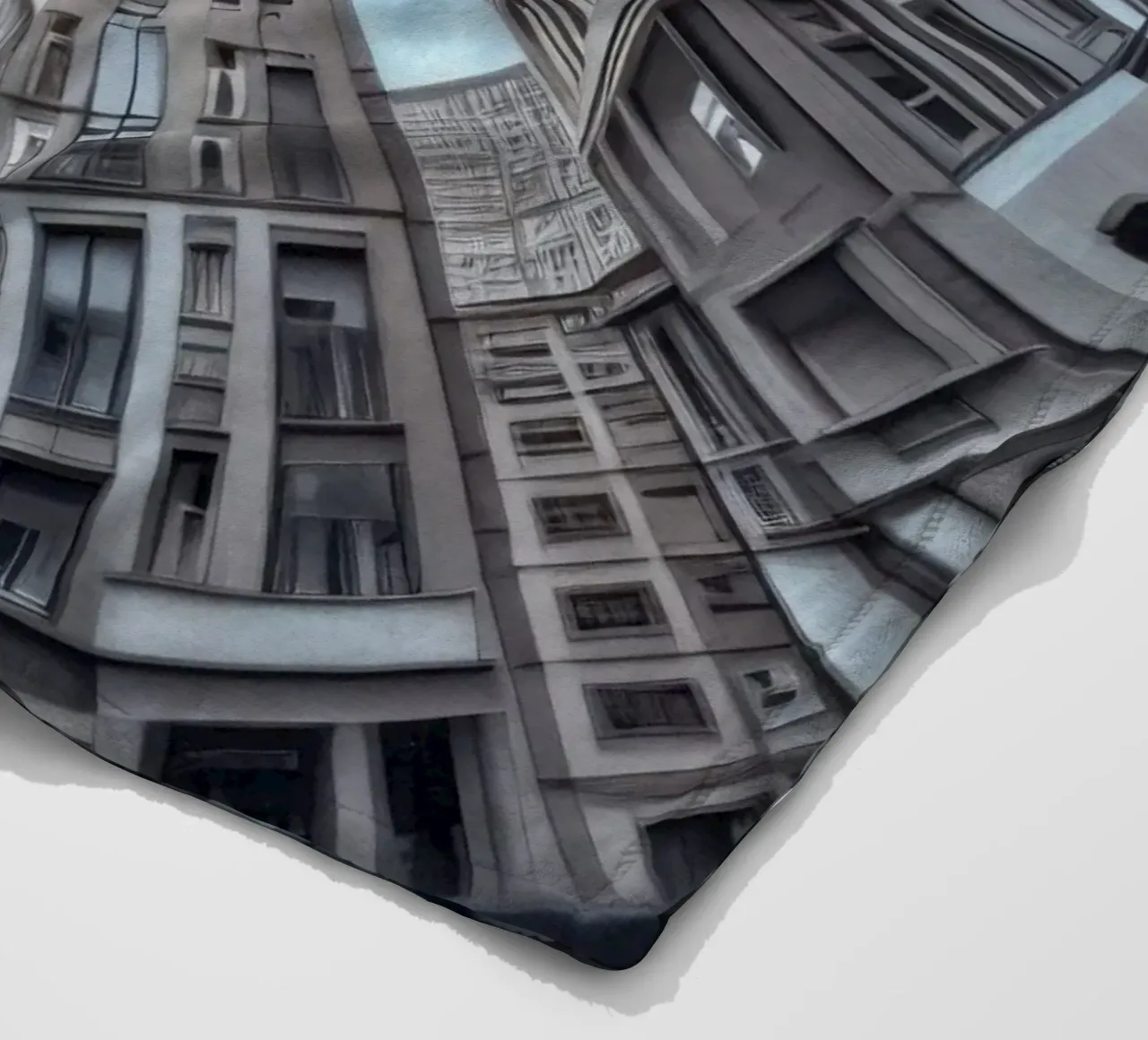 Sphere 063 - Surreal Circular Architecture With Statue coperta in pile da Spheres