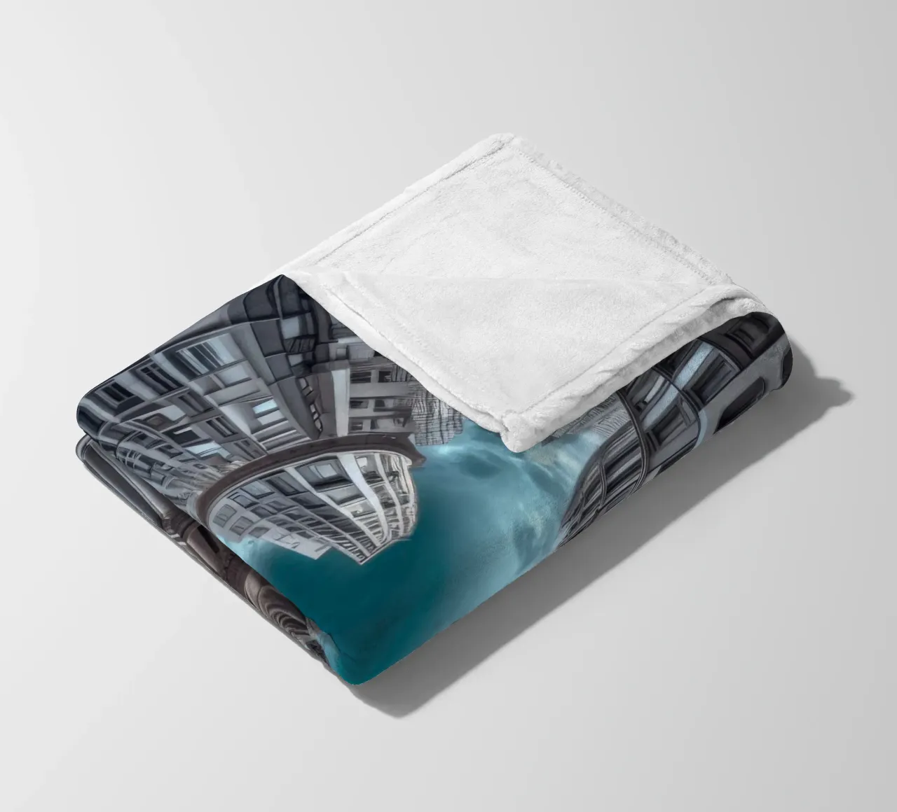 Sphere 063 - Surreal Circular Architecture With Statue coperta in pile da Spheres