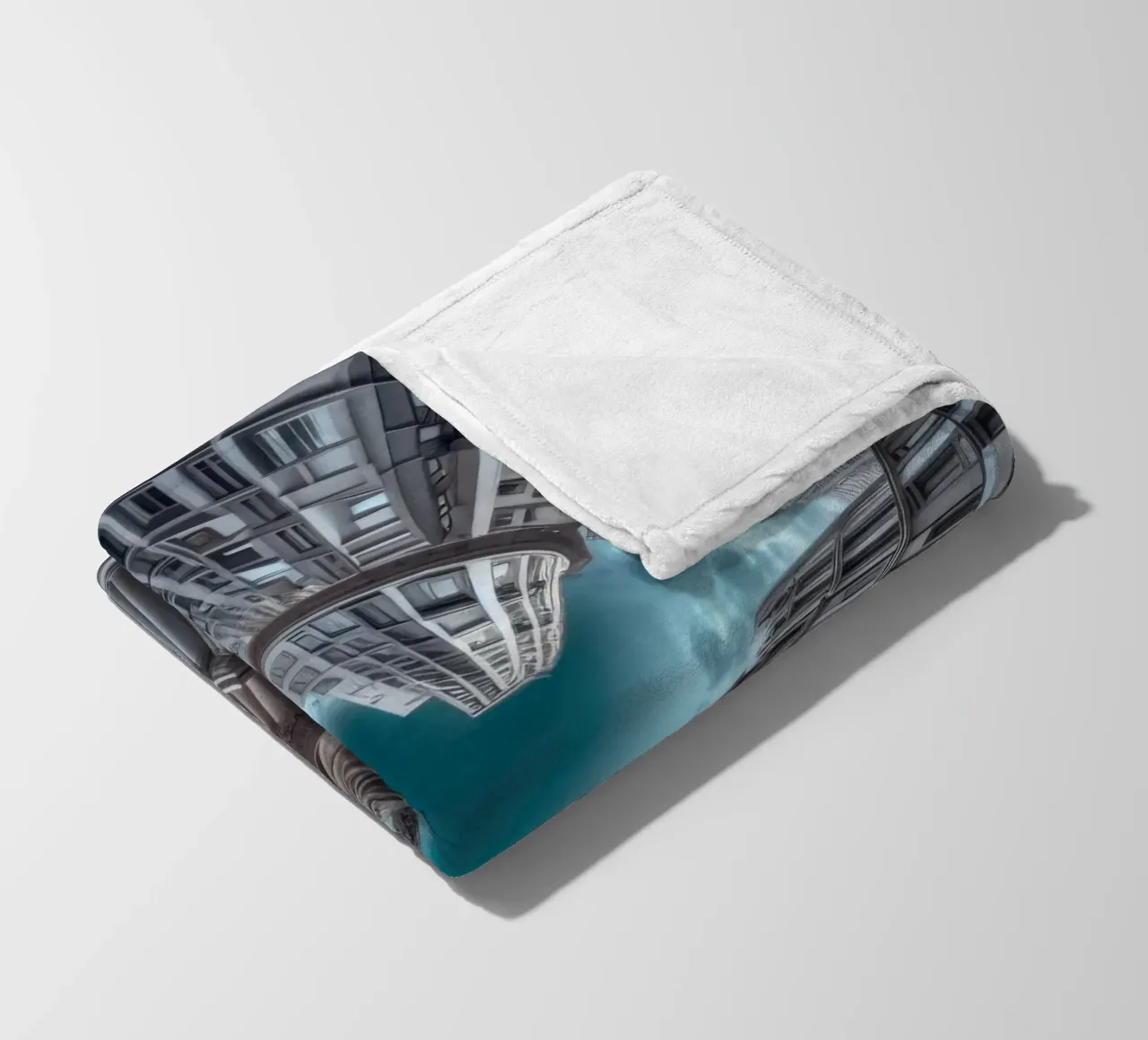 Sphere 063 - Surreal Circular Architecture With Statue coperta in pile da Spheres