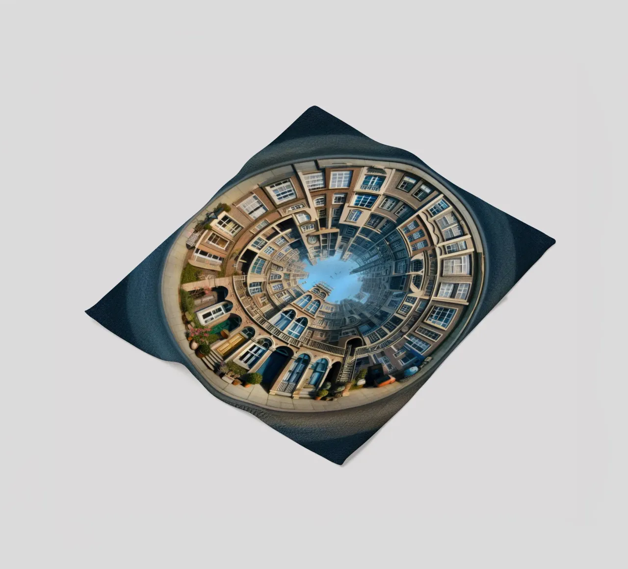 Sphere 064 - Circular Brick Architecture coperta in pile da Spheres