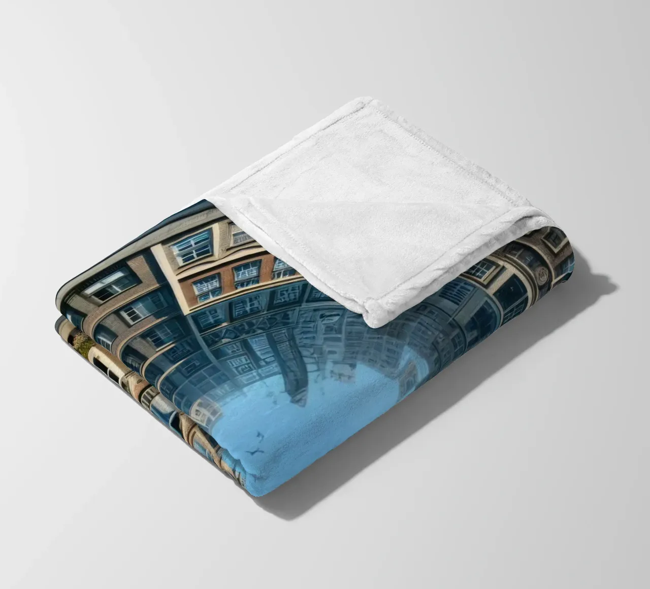 Sphere 064 - Circular Brick Architecture fleece blanket by Spheres