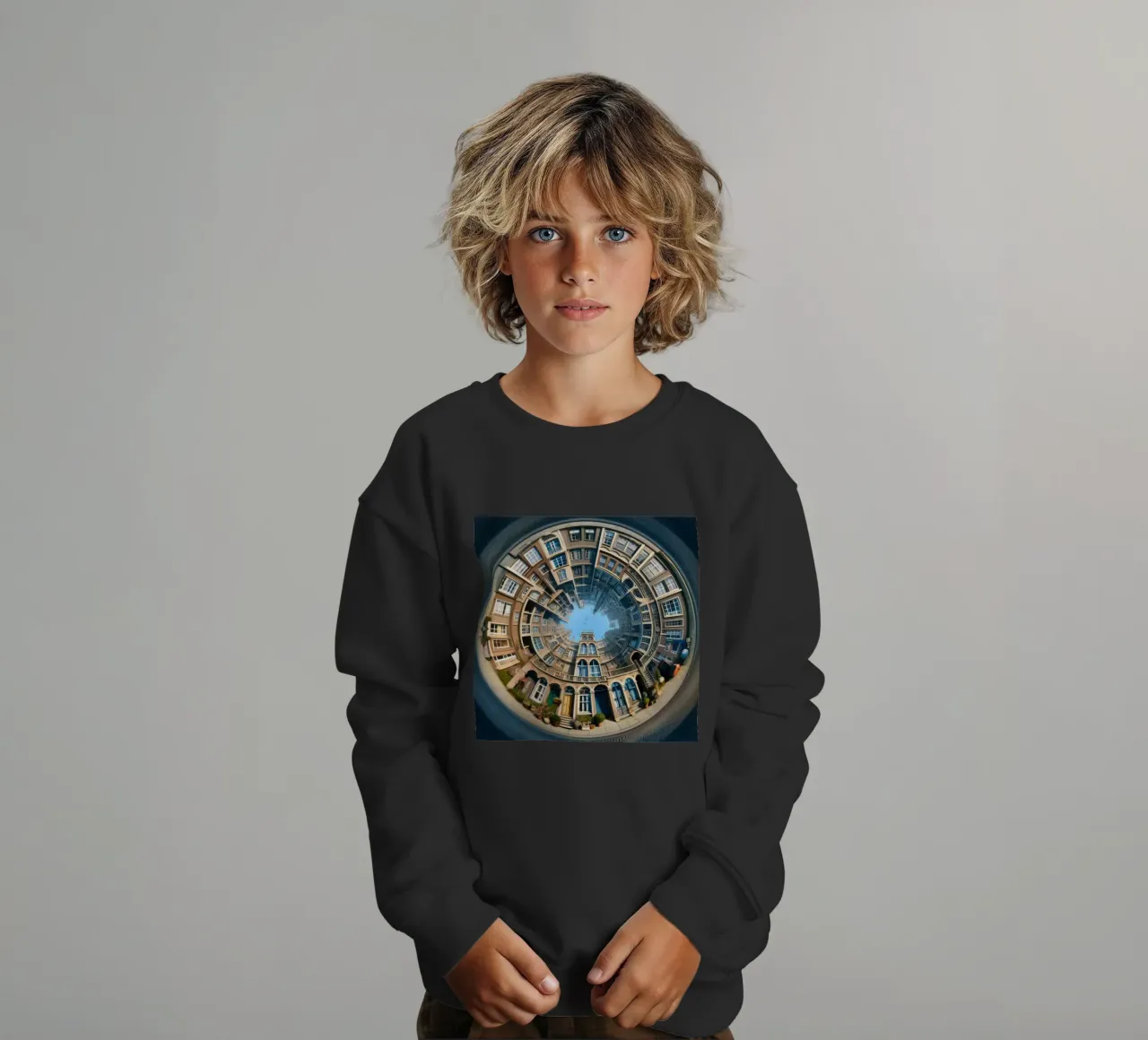Sphere 064 - Circular Brick Architecture felpa bambino da Spheres