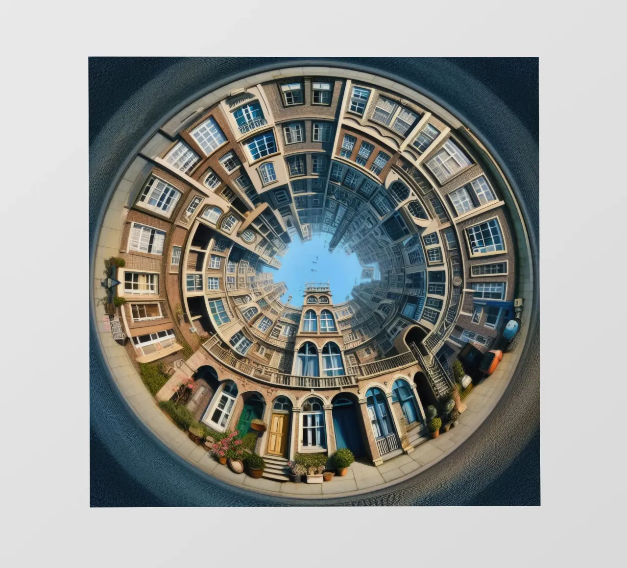 Sphere 064 - Circular Brick Architecture PVC Plane von Spheres